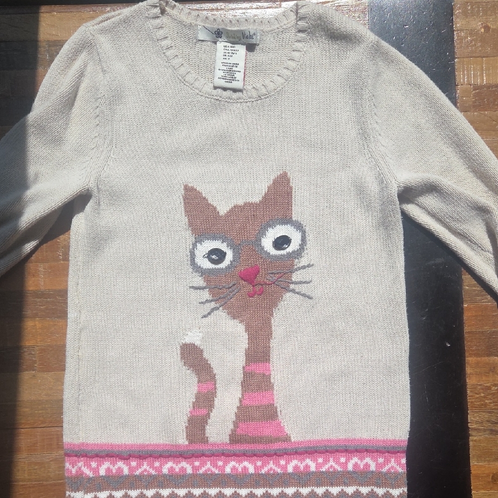 Shrinking Violet Cream Knit Sweater